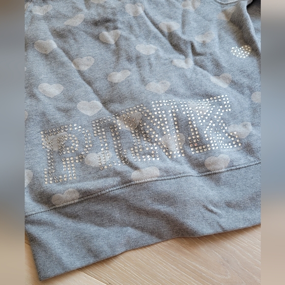 PINK Rhinestone Zip Up Hoodie - Picture 4 of 8